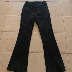 Free people black boot cut stretch denim